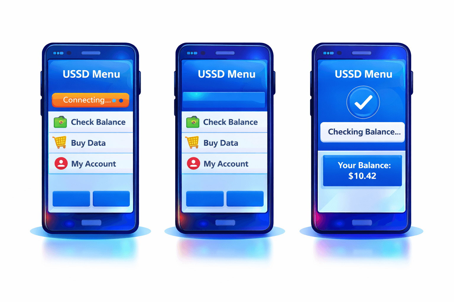image of smartphones sending texts